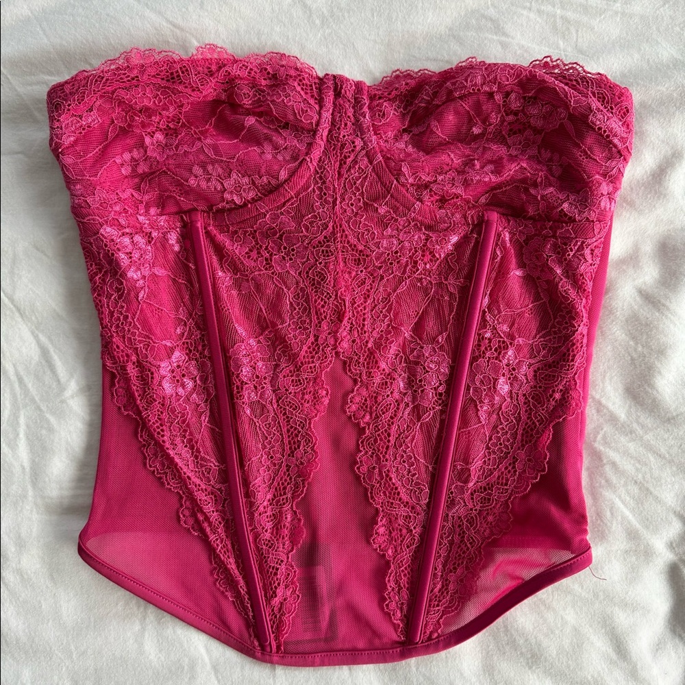 SOLD. DO NOT BUY. I.AM.GIA Demie Corset - Hot Pink (size small)